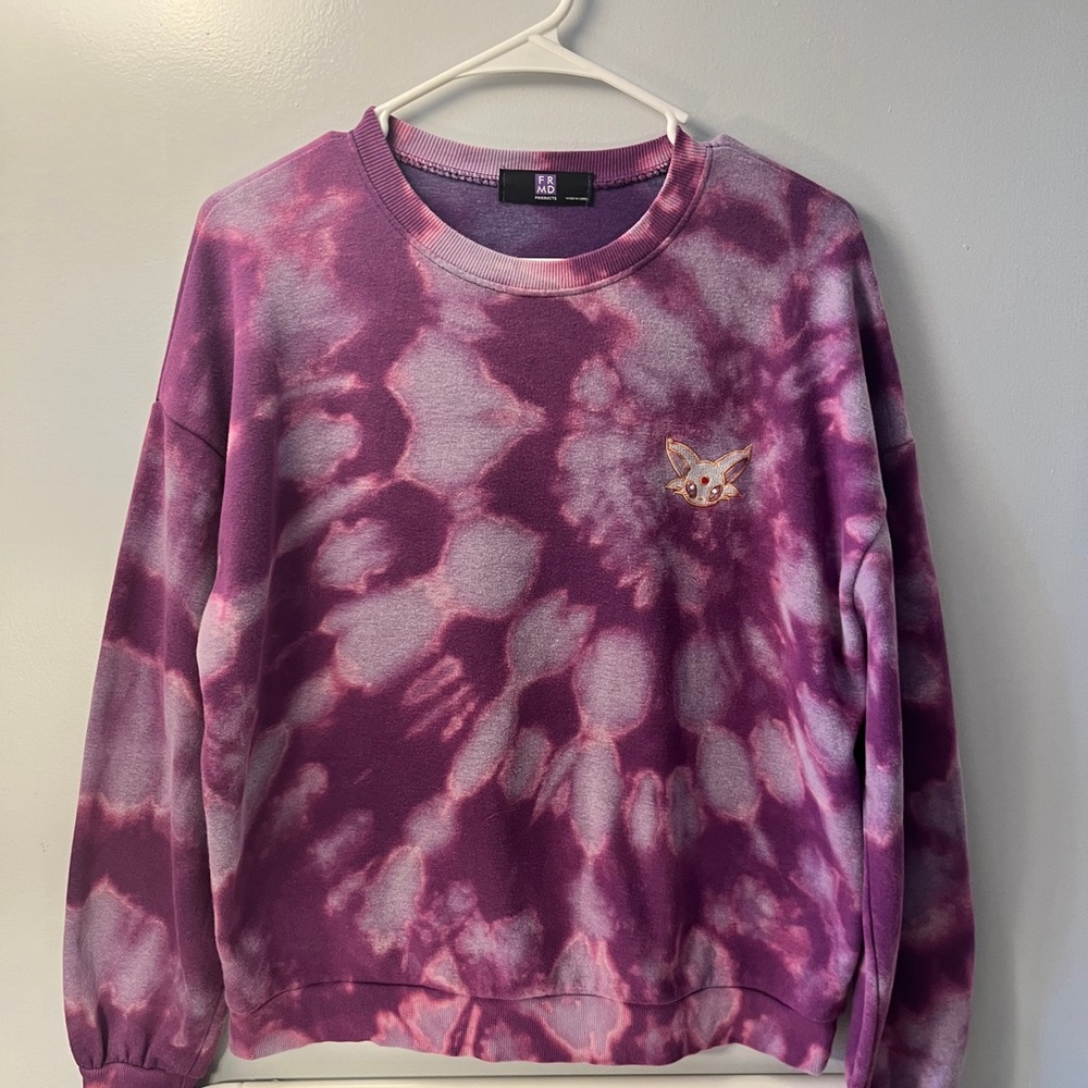 Custom Acid Wash Pokémon Espeon Lightweight Sweatshirt